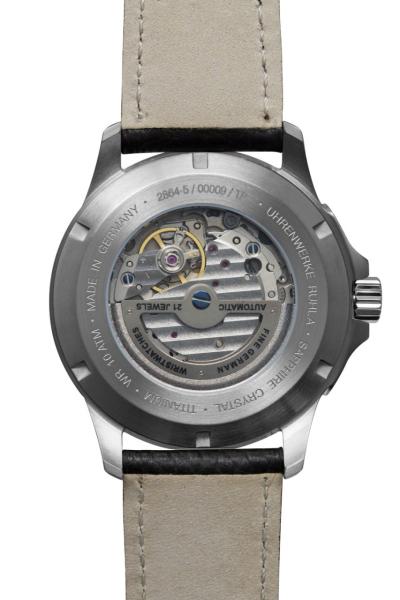 Bauhaus Aviation Herrenuhr Automatik mit 60h Gangreserve und Lederarmband